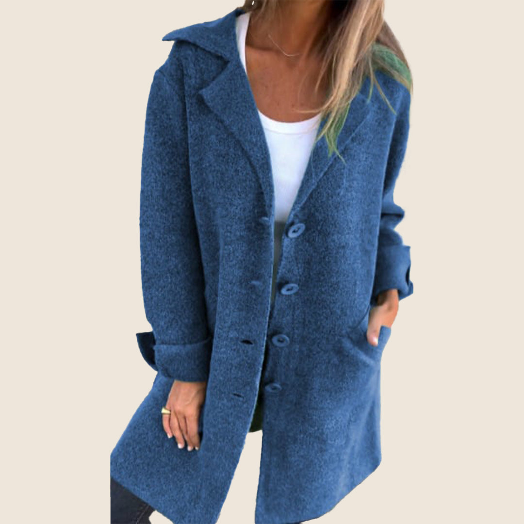 Eloise – Textured Button-Front Coat